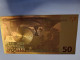 BANKNOTE / GOLDFOIL BILJET/  EUROPA/ EURO 50 / SOUVENIR BILJET / UNC ** Goldfoil 021 ** - Otros & Sin Clasificación