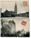 LOT 2 CPA * AUNEAU L'Eglise Saint Etienne & Le Château Et La Tour - Voyagé 1929 & 1913 - Auneau