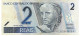 BRAZIL P249a 2 REAIS 2001 Signature 39  FIRST SIGNATURE VF NO P.h - Brasil