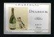 Etiquette Champagne  Brut Delbeck Hélios  Reims Marne 51 " Illustration Benjamin Rabier, Chien" - Champagne