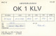 QSL Card Czechoslovakia Radio Amateur Station OK1KLV Y03CD 1984 - Radio Amateur