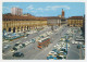 D6447] TORINO PIAZZA SAN CARLO AUTOBUS A DUE PIANI Molte Auto Parcheggiate Fiat Lancia Volkswagen Non Viaggiata - Orte & Plätze