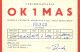 QSL Card Czechoslovakia Radio Amateur Station OK1MAS Y03CD 1983 - Amateurfunk