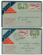 2 LETTRES VOL INAUGURAL LIGNE AIR BLEU PARIS - NANTES ALLER-RETOUR 25.07.1935 TB - First Flight Covers