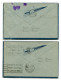 2 LETTRES VOL INAUGURAL LIGNE AIR BLEU PARIS - NANTES ALLER-RETOUR 25.07.1935 TB - Premiers Vols