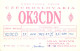 QSL Card Czechoslovakia Radio Amateur Station OK3CDN Y03CD 1983 Milan - Amateurfunk