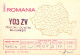 QSL Card ROMANIA Radio Amateur Station YO3ZV 1989 Marius - Radio Amatoriale