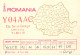 QSL Card ROMANIA Radio Amateur Station YO4AAC 1986 - Radio Amatoriale