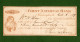 USA Check First National Bank Of Washington PA 1879 - Autres & Non Classés