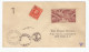 Lettre Taxée Guadeloupe Cachet Basse Terre 1946 Poste Aérienne Cover Taxe Due 2 Cents USA New York - Cartas & Documentos