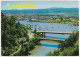 Australia TASMANIA TAS Panorama 2 Bridges & LAUNCESTON Douglas DS332 Postcard C1970s - Lauceston