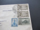 Mexico 1937 Luftpost Einschreiben UPU / Verschlussmarken Correspondencias Registradas - Sudetenland Aussig 2 - Messico