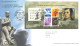 GREAT BRITAIN, 2009, FDC OF MINIATURE STAMPS SHEET OF ROBERT BURNS 250TH ANNIVERSARY - Lettres & Documents