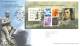 GREAT BRITAIN, 2009, FDC OF MINIATURE STAMPS SHEET OF ROBERT BURNS 250TH ANNIVERSARY - Brieven En Documenten