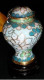 Lot De 5 Petites Urnes Sur Leur Socle En Cloisonné De Chine (motifs Différents) - Art Asiatique