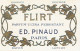 Carte Parfum FLIRT D'ED. PINAUD - Calendrier De 1910 Au Verso - Vintage (until 1960)