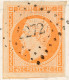 9 Fevrier 1858 Lac N°16 Orange Vif Sur Paille,Luxe & Impression Fine ,pc 2272 NIMES GARD Vers Grenoble,signé - 1849-1876: Classic Period