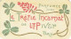 Carte  Parfum LE TREFLE INCARNAT De L.T. PIVER - Carte Offerte Par J. MARECHAL Articles De Luxe à VERVIERS - Profumeria Antica (fino Al 1960)