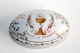 LIMOGES, BONBONNIERE BOITE, SOUVENIR DE COMMUNION En PORCELAINE, DORÉ PEINT MAIN, ART DECORATIF FRANCAIS (0603.9) - Limoges (FRA)