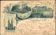 Ansichtskarte Tilburg 3 Bild: Bahnhof, St. Jozefkerk, Veldhoven 1900  - Tilburg