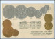 XX16141/ Münzen Geld AK Niederlänisch Indien  AK  Prägedruck Ca.1925 - Coins (pictures)