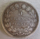 5 Francs 1839 W Lille , Louis Philippe I , Tète Laurée , Tranche En Relief, En Argent - 5 Francs