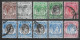 1948-1952 SINGAPORE Set Of 10 Used STAMPS (Michel # 4C,6A,8C,12C,13,15,17C,18C) HP €9.70 - Singapour (...-1959)