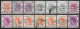 1954 HONG KONG SET OF 14 USED STAMPS (Michel # 178,179,183,185,187,189) CV €4.40 - Usati