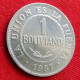 Bolivia 1 Boliviano 1987 Bolivie W ºº - Bolivie