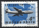 Hungary 1977. Scott #C381 (U) Plane Airline, Maps, Boeing 747, Pan Am, North America - Usati