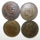 Rare Lot De 4 Médailles Vers 1852 - 23mm Chaque - Monarquía / Nobleza