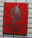 511D Pin's Pins / Beau Et Rare / JEUX OLYMPIQUES / GRAND PIN'S FOND ROUGE ALBERTVILLE 1992 - Jeux Olympiques