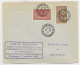 MADAGASCAR 15C+50C LETTRE COVER TANANARIVE 31.10.1937 POUR ANKAVANDRA    + PREMIER SERVICE POSTE AERIENNE - Briefe U. Dokumente