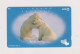 JAPAN -   Polar Bears Magnetic Phonecard - Japan