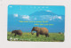 JAPAN -   African Elephants Magnetic Phonecard - Japon