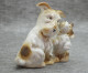 Vintage Porcelain Figurine Of A Dog With A Puppy - Gzel (RUS)