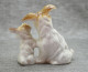 Vintage Porcelain Figurine Of A Dog With A Puppy - Gzel (RUS)