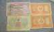 Russian Tsarist Empire Lot Of Paper Rubles 1.3.25 Rouble Lot 4 Psc - Rusland