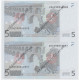 5 EURO DUE BIGLIETTI UNITI GERMANY FIRST SERIES DUISENBERG P010 2002 FDS-/FDS - Autres & Non Classés