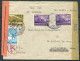 1944 Turkey Istanbul Bebek Airmail Censor Cover Engelmann - Northampton Mass. USA Via Cairo / Lagos - Briefe U. Dokumente