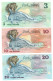 Cook Islands 3 -10-20 Dollars ND 1987 Set UNC *Scarce* - Cookeilanden