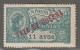 MACAO - N°245 * (1919) Timbre Fiscal Des Colonies : 11a Vert - Unused Stamps