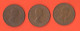 Australia 3 Coins Penny 1959 + 1960 + 1961 Queen Elizabeth  K 56 - Penny