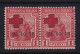 Trinidad & Tobago: 1915   Britiannia  'Red Cross' OVPT   SG174b    1d    ['1' Of '15' Forked Foot]   MH Pair - Trinité & Tobago (...-1961)