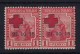 Trinidad & Tobago: 1915   Britiannia  'Red Cross' OVPT   SG174b    1d    ['1' Of '15' Forked Foot]   MH Pair - Trinidad & Tobago (...-1961)