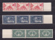 1956 Lussemburgo Luxembourg CECA Comunità Europea Carbone E Acciaio 3 Serie Di 3 Valori (511/13) MNH** Striscia, Strip - 1956