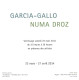 *Triple CPM - Vernissage Exposition GARCIA-GALLO Et NUMA-DROZ -  Galerie Emiliani à DIEULEFIT (26) - Expositions