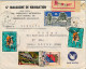 1974 MADAGASCAR , SAMBAVA - ROUEN , SOBRE CERTIFICADO , CORREO AÉREO , AL DORSO " IVATO AEROPORT " - Madagascar (1960-...)