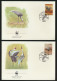 Vögel WWF U.a. 4 FDC Korea Kraniche Sowie Einmal Bahamas Tiere - Corée Du Sud