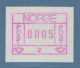 Norwegen / Norge Frama-ATM 1978  Gummidruck-ATM Aut-Nr. 2  **  SELTEN ! - Machine Labels [ATM]